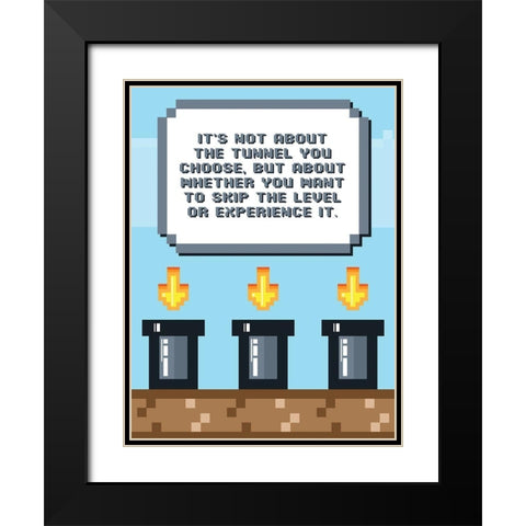 Experienced Gamer Black Modern Wood Framed Art Print with Double Matting by Villa, Mlli