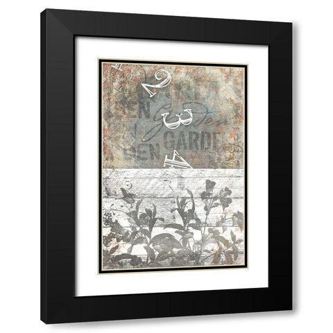 Garden Time Black Modern Wood Framed Art Print with Double Matting by Villa, Mlli