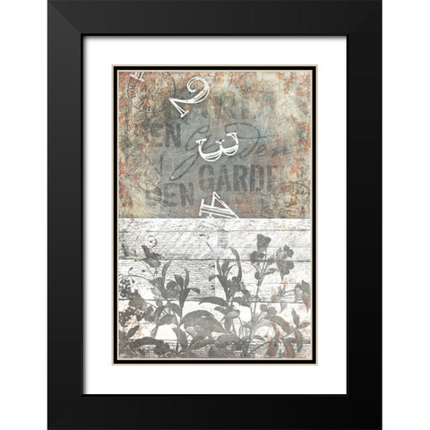 Garden Time Black Modern Wood Framed Art Print with Double Matting by Villa, Mlli