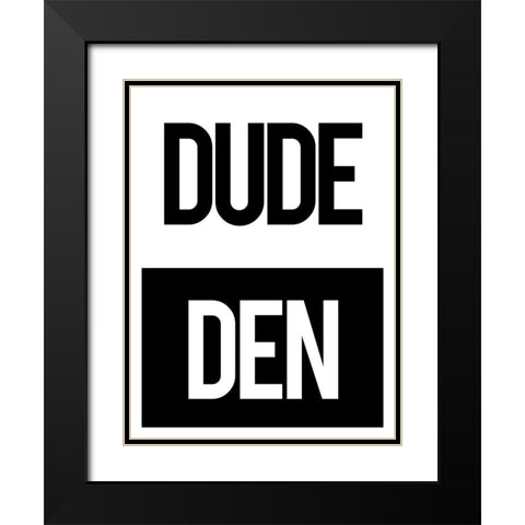 Dude Den Black Modern Wood Framed Art Print with Double Matting by Villa, Mlli