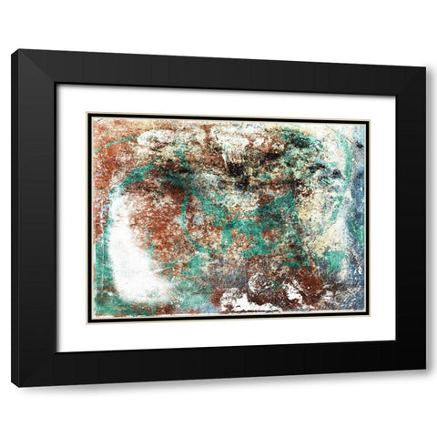 Rust Abstract Black Modern Wood Framed Art Print with Double Matting by Villa, Mlli