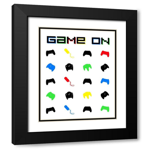 Gamer On Primary Black Modern Wood Framed Art Print with Double Matting by Villa, Mlli