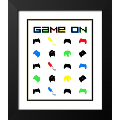 Gamer On Primary Black Modern Wood Framed Art Print with Double Matting by Villa, Mlli