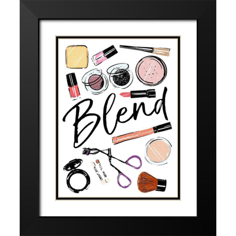 Blend Black Modern Wood Framed Art Print with Double Matting by Villa, Mlli