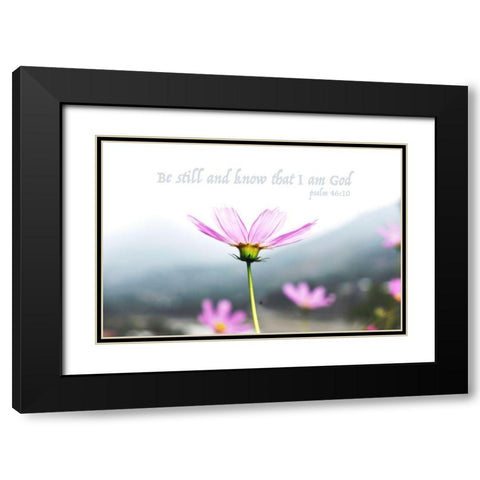 I Am God Black Modern Wood Framed Art Print with Double Matting by Villa, Mlli