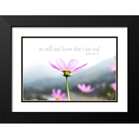 I Am God Black Modern Wood Framed Art Print with Double Matting by Villa, Mlli