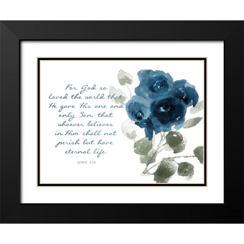 For God Black Modern Wood Framed Art Print with Double Matting by Villa, Mlli