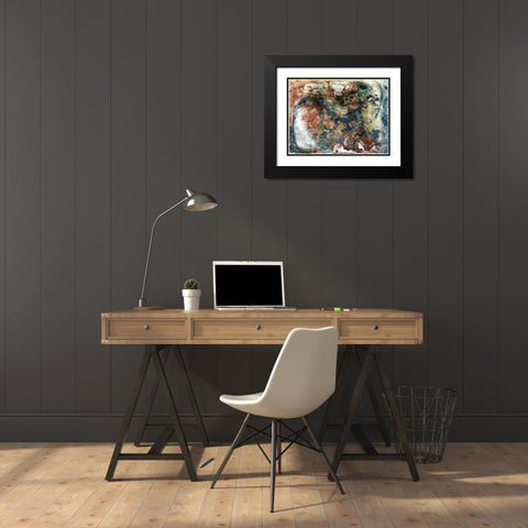 Fall In Black Modern Wood Framed Art Print with Double Matting by Villa, Mlli