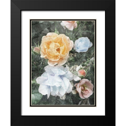 Rested Florals Black Modern Wood Framed Art Print with Double Matting by Villa, Mlli