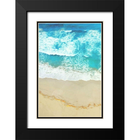 Take A Swim Black Modern Wood Framed Art Print with Double Matting by Villa, Mlli