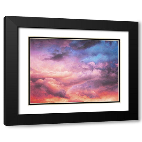 Colorful Cloud Black Modern Wood Framed Art Print with Double Matting by Villa, Mlli