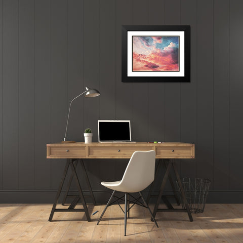 Colorful Cloud Mate Black Modern Wood Framed Art Print with Double Matting by Villa, Mlli