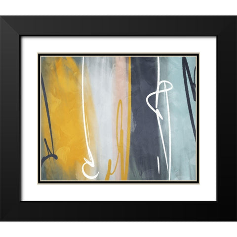Flow Black Modern Wood Framed Art Print with Double Matting by Villa, Mlli