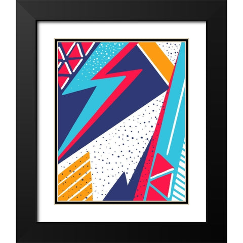 Strike Black Modern Wood Framed Art Print with Double Matting by Villa, Mlli