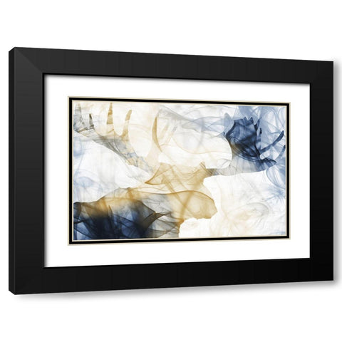 Moose Smoke Black Modern Wood Framed Art Print with Double Matting by Villa, Milli