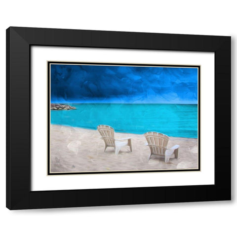 Just About To Relaxing Black Modern Wood Framed Art Print with Double Matting by Villa, Mlli