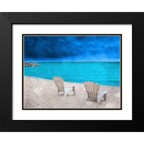 Just About To Relaxing Black Modern Wood Framed Art Print with Double Matting by Villa, Mlli