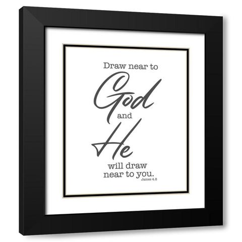 God Black Modern Wood Framed Art Print with Double Matting by Villa, Milli