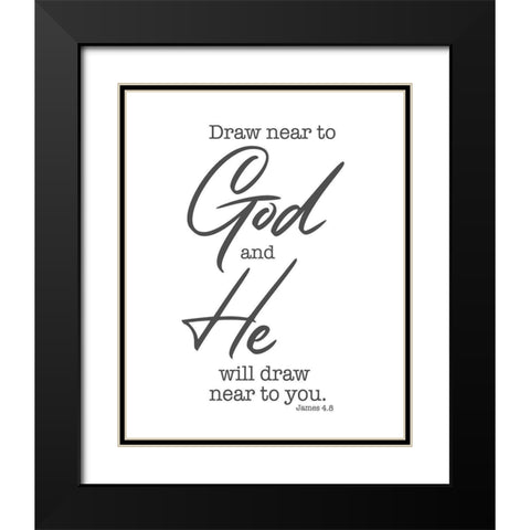 God Black Modern Wood Framed Art Print with Double Matting by Villa, Milli
