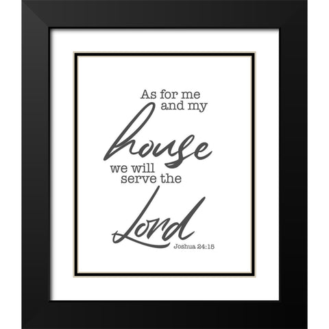 House Black Modern Wood Framed Art Print with Double Matting by Villa, Milli