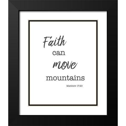 Faith Black Modern Wood Framed Art Print with Double Matting by Villa, Milli
