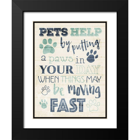 Pets Help Black Modern Wood Framed Art Print with Double Matting by Villa, Mlli
