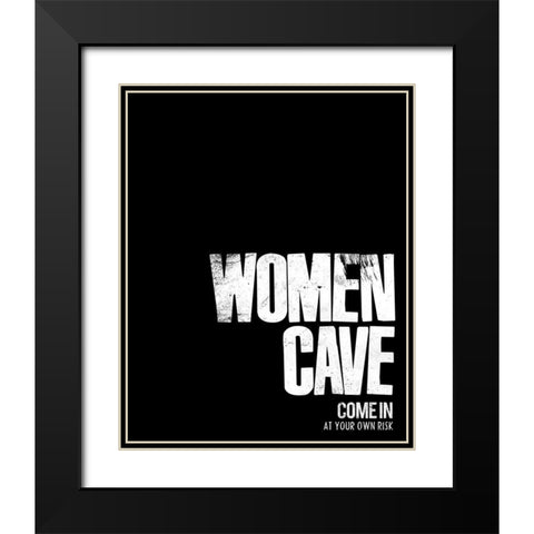 Women Cave Risk Black Modern Wood Framed Art Print with Double Matting by Villa, Mlli
