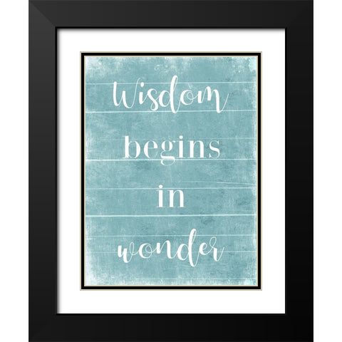 Wisdom Black Modern Wood Framed Art Print with Double Matting by Villa, Mlli