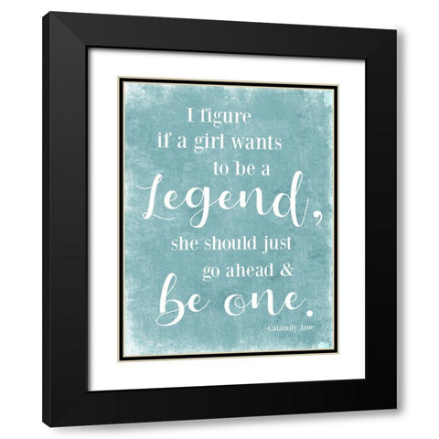 Legend Black Modern Wood Framed Art Print with Double Matting by Villa, Mlli