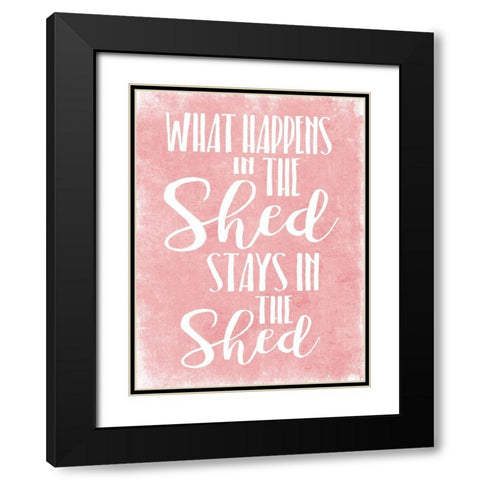 What Happens Black Modern Wood Framed Art Print with Double Matting by Villa, Mlli