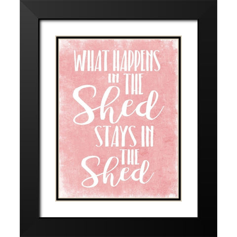 What Happens Black Modern Wood Framed Art Print with Double Matting by Villa, Mlli