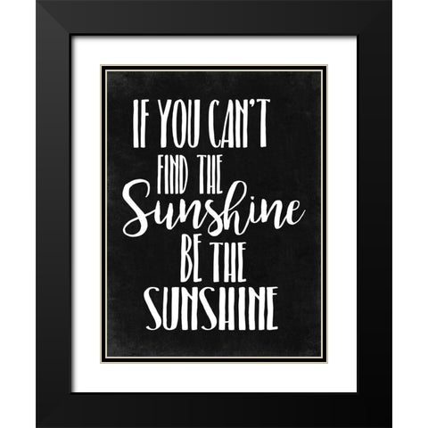 Sunshine B/W Black Modern Wood Framed Art Print with Double Matting by Villa, Mlli