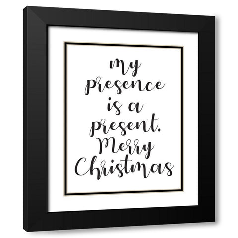 A Present Black Modern Wood Framed Art Print with Double Matting by Villa, Milli