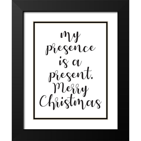 A Present Black Modern Wood Framed Art Print with Double Matting by Villa, Milli