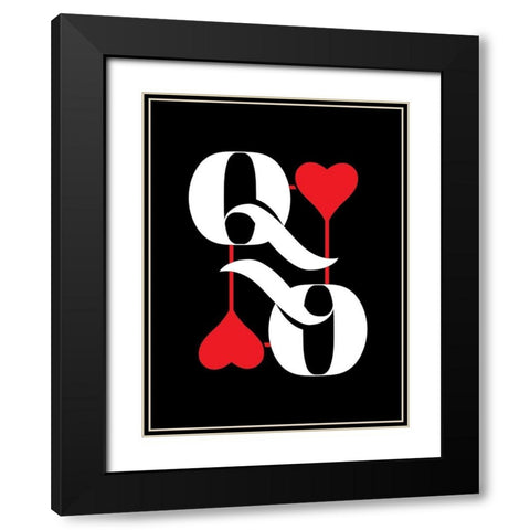 ReQueen Black Modern Wood Framed Art Print with Double Matting by Villa, Milli