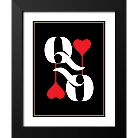 ReQueen Black Modern Wood Framed Art Print with Double Matting by Villa, Milli