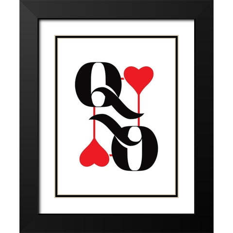 Queen Black Modern Wood Framed Art Print with Double Matting by Villa, Milli