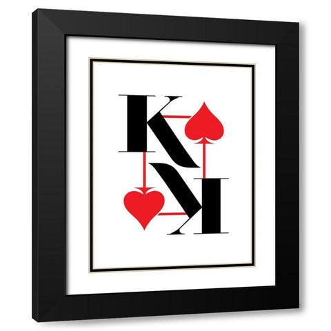 King Black Modern Wood Framed Art Print with Double Matting by Villa, Milli