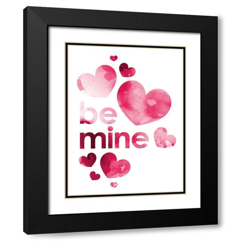 Be Mine Black Modern Wood Framed Art Print with Double Matting by Villa, Milli