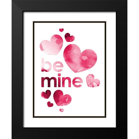 Be Mine Black Modern Wood Framed Art Print with Double Matting by Villa, Milli