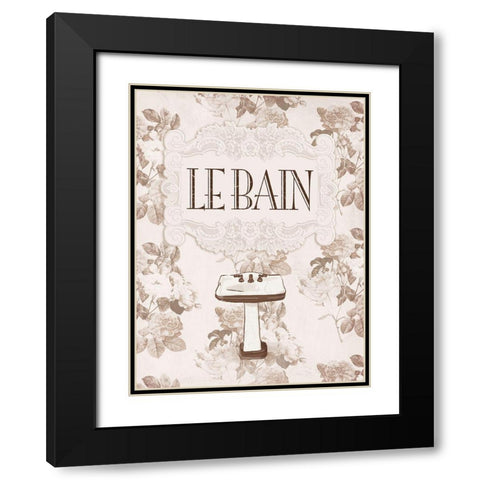 Le Bain Black Modern Wood Framed Art Print with Double Matting by Villa, Milli