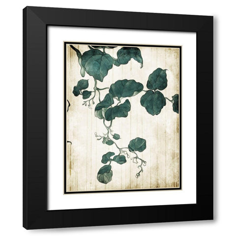 Hanging Leaves 2 Black Modern Wood Framed Art Print with Double Matting by Villa, Milli