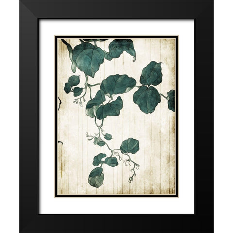Hanging Leaves 2 Black Modern Wood Framed Art Print with Double Matting by Villa, Milli