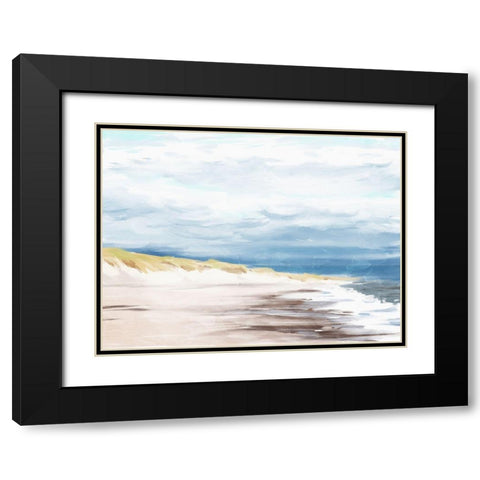 The Beach In Calm Black Modern Wood Framed Art Print with Double Matting by Villa, Milli