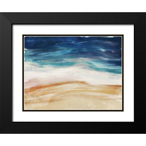 Sea Flow Black Modern Wood Framed Art Print with Double Matting by Villa, Milli