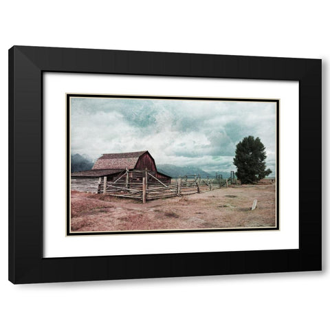 Looking At Farm Black Modern Wood Framed Art Print with Double Matting by Villa, Milli