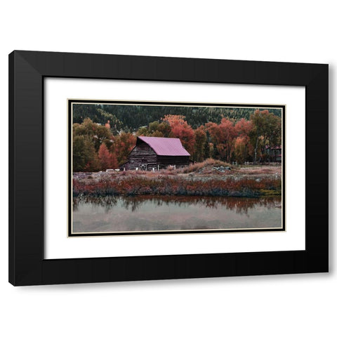 Lodgeview Black Modern Wood Framed Art Print with Double Matting by Villa, Milli
