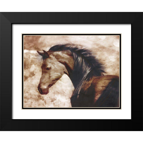 Look At The Horse Black Modern Wood Framed Art Print with Double Matting by Villa, Milli