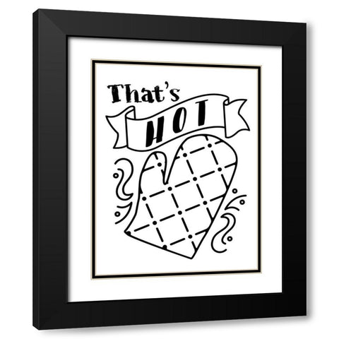 Thats Hot Black Modern Wood Framed Art Print with Double Matting by Villa, Milli