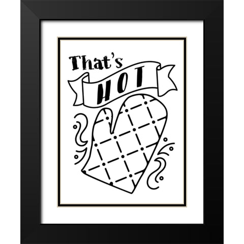 Thats Hot Black Modern Wood Framed Art Print with Double Matting by Villa, Milli
